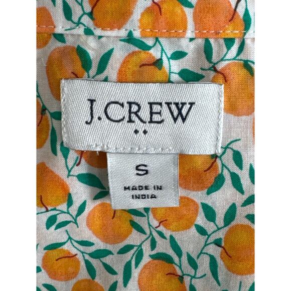 J. Crew Factory Women’s Lightweight Cotton Shirt Signature Fit Peaches Print S - Picture 5 of 10
